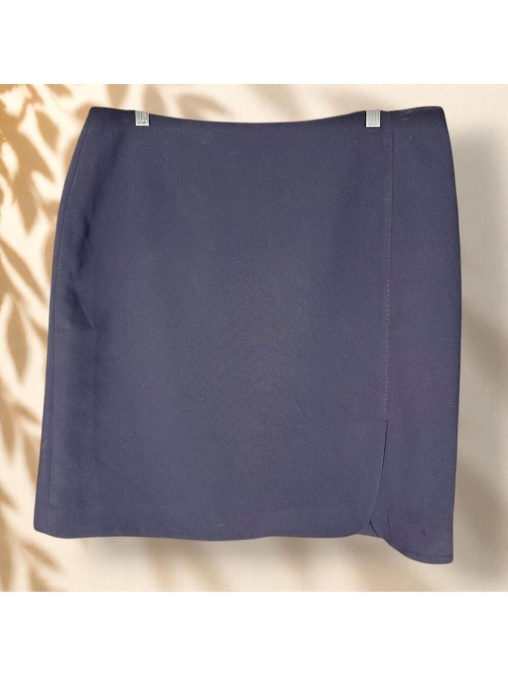 Petite Sophiscticate Skirt Women M Medium Blue A-Line Short Zipper Lined Casual